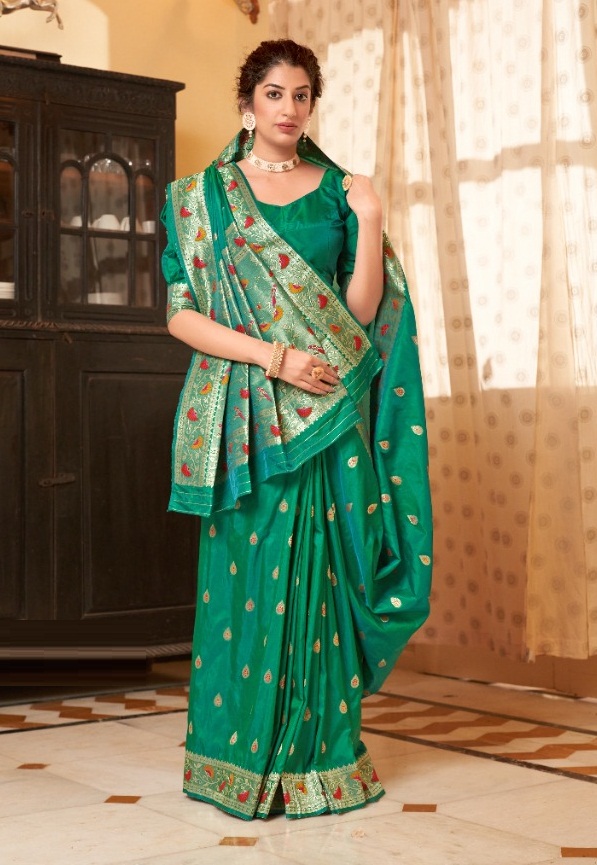 Manjubaa Moksha Paithani Latest Designer Festive Wear Banarasi Silk Saree Collection